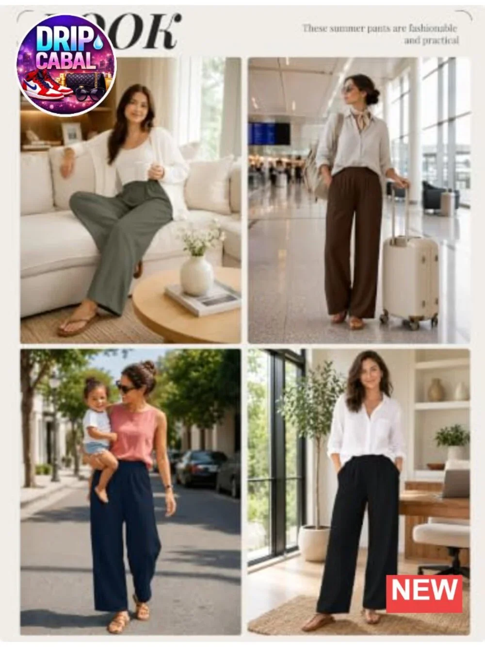 Women's Pleated Wide Leg Linen Palazzo Pants with Pockets